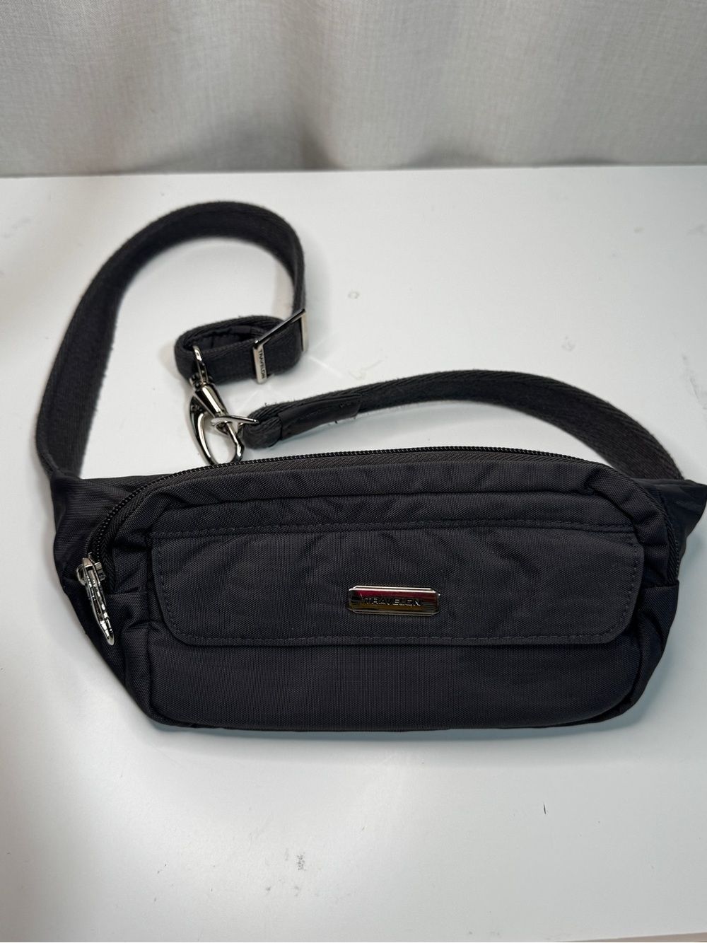 Travelon Gray Compact Waist Pack Belt Bag with Adjustable Strap